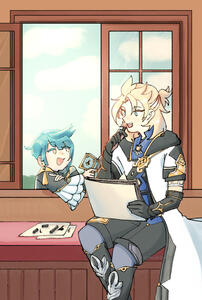 genshin impact xingqiu and albedo genshin impact xingqiu and albedo